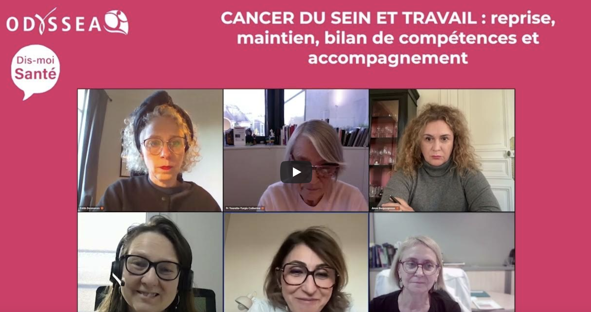 Webinaire ODYSSÉA : Cancer du Sein et Travail